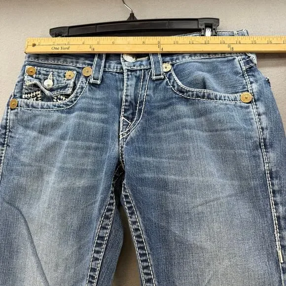 True Religion Jeans Women's 29x34 (8) Blue Billy Big T Boot Cut Western Normcore - Picture 11 of 15